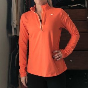 nike orange half zip